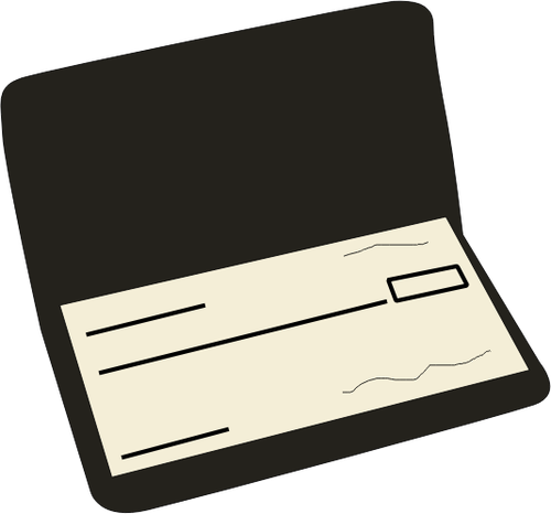 Checkbook In A Case Vector Image 500x466 Checkbook In A Case Vector Image