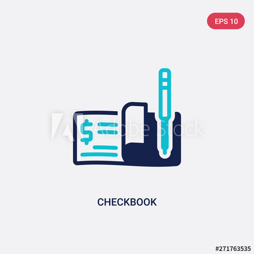 Two Color Checkbook Vector Icon From Digital Economy Concept 500x500 Two Color Checkbook Vector Icon From Digital Economy Concept