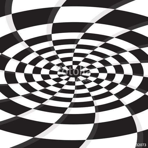 500x500 Abstract Black Hole On Twirl Checkerboard Vector Background Stock