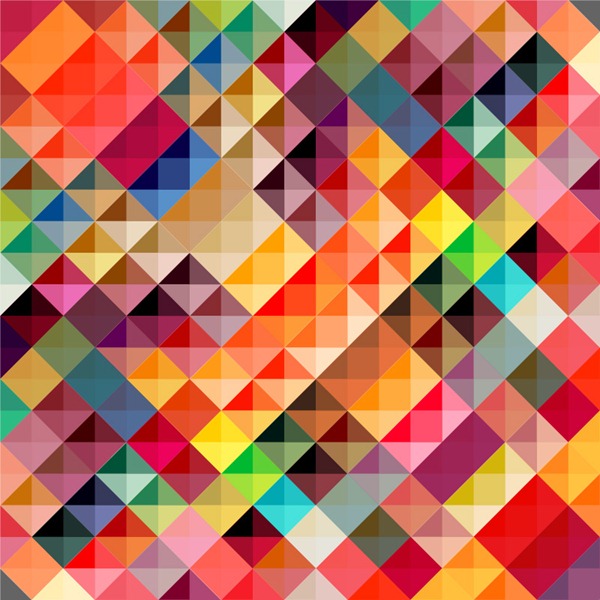 600x600 Colorful Checkered Background Vector Material My Free
