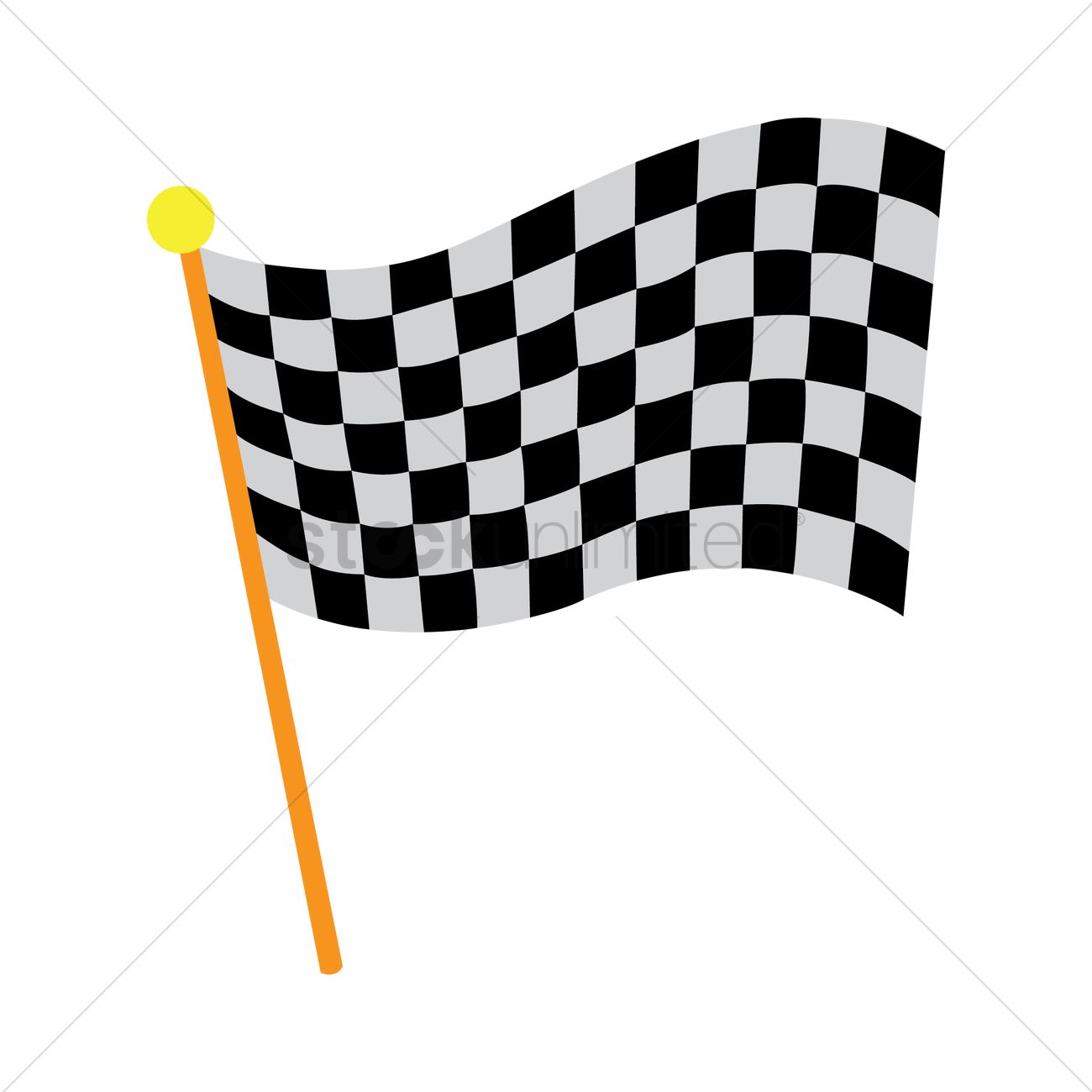 1300x1300 Checkered Flag Vector Image