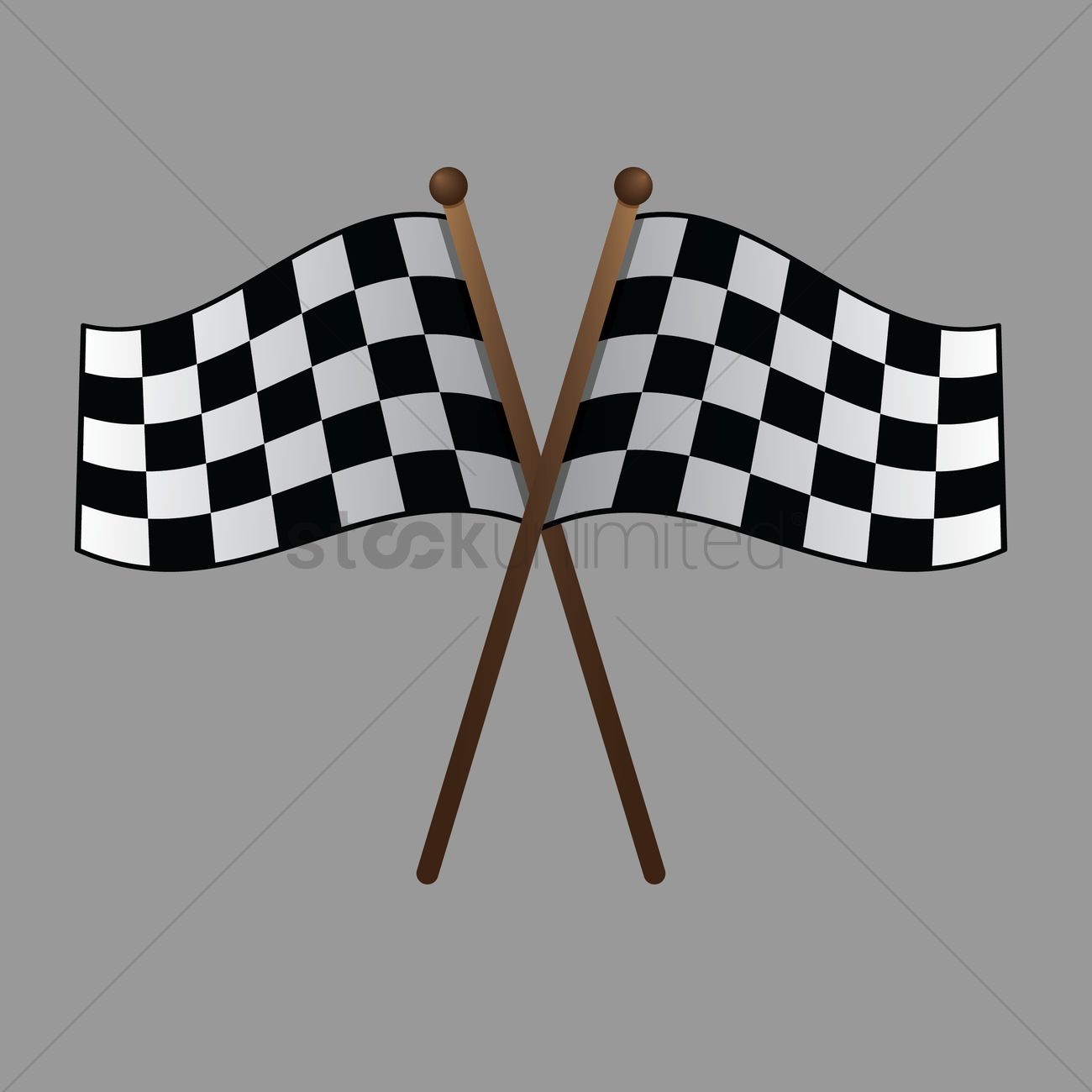1300x1300 Checkered Flags Vector Image