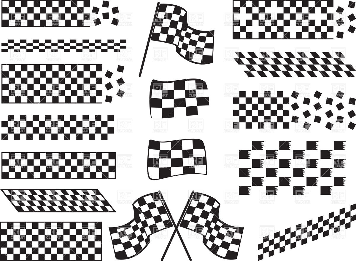 1200x881 Race Finish Checkered Flags Vector Image Of Objects
