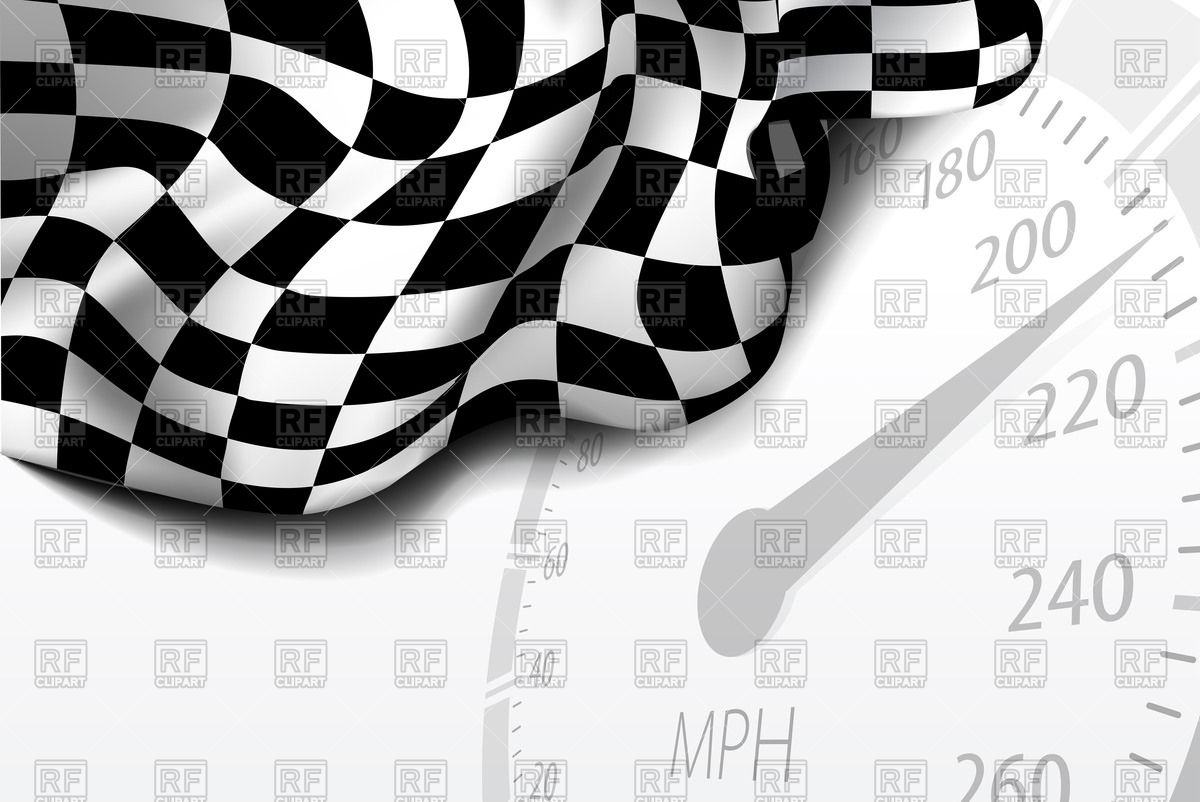 1200x802 Checkered Flag With Speedometer Background Vector Image Of Sport
