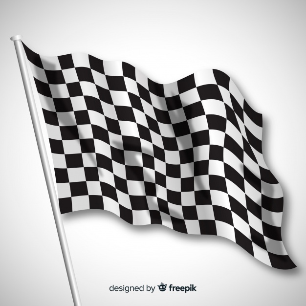 626x626 Classic Checkered Flag With Realistic Design Vector Free Download
