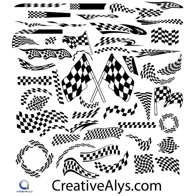 660x660 Creative Vector Racing Flags