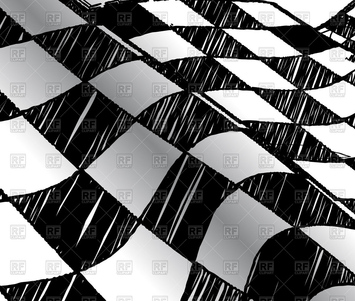 1200x1017 Drawing Checkered Flag In The Dynamic Style Vector Image