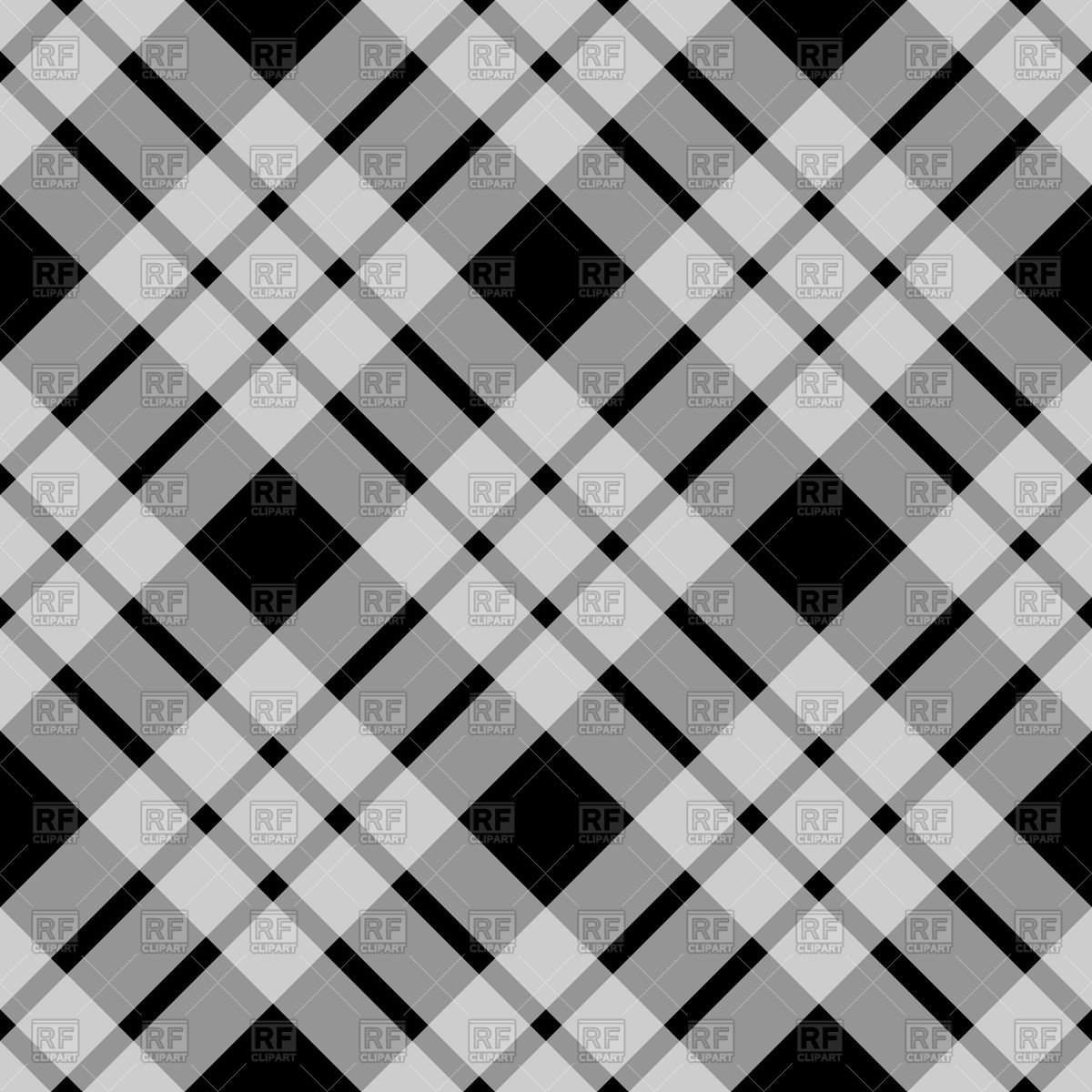 1200x1200 Seamless Illustrated Black And Grey Check Pattern Vector Image