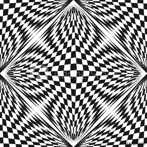500x500 Vector Abstract Checkered Pattern Black White Geometric