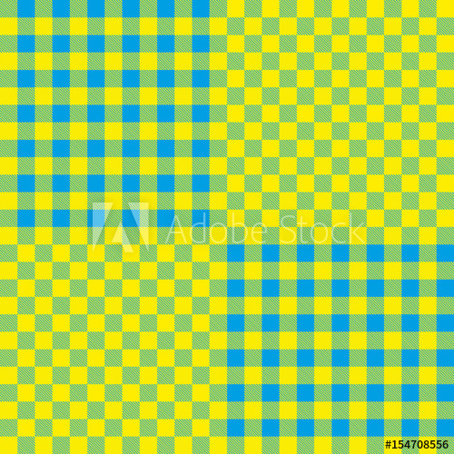500x500 Vector Seamless Coarse Blue Yellow Checkered Vector Plaid Fabric