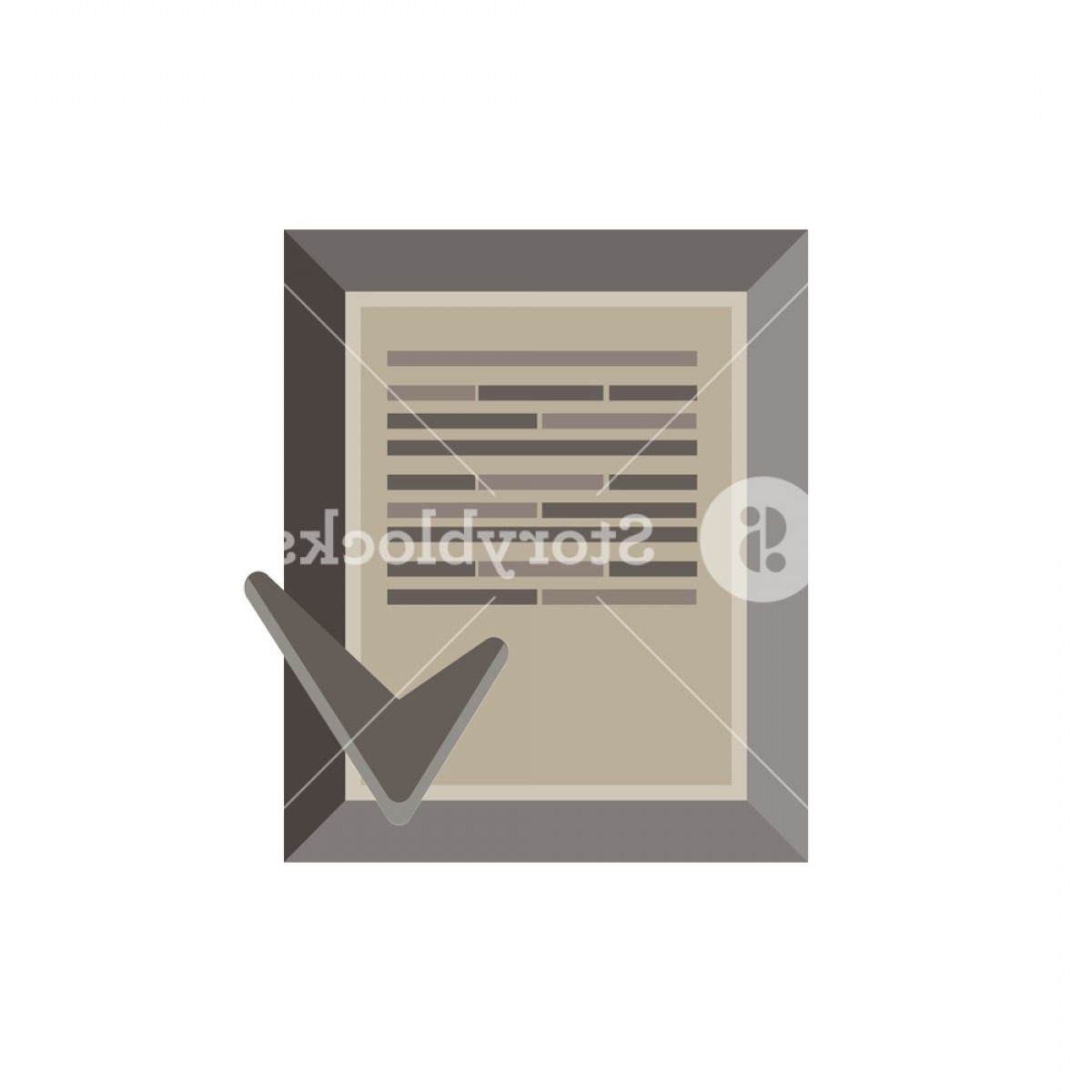 1200x1200 Document Check Icon Vector Flat Checklist List Paper Business