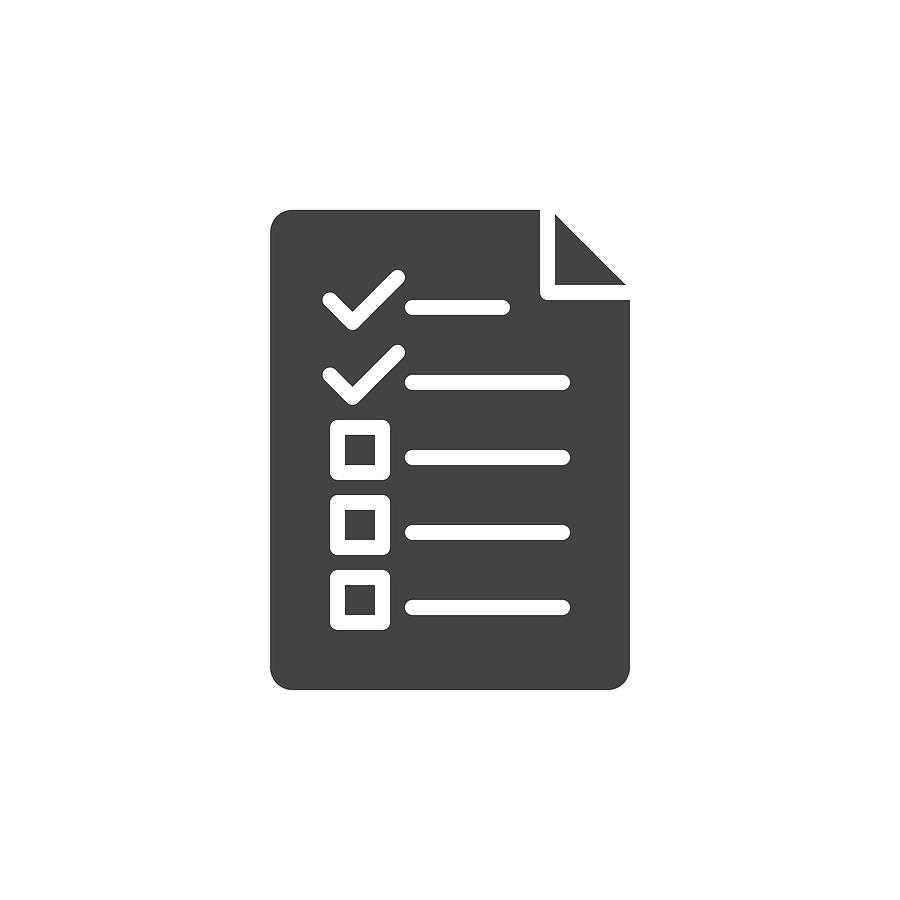 900x900 Test, Checklist Icon Vector