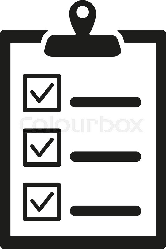 533x800 The Checklist Icon Clipboard Symbol Stock Vector Colourbox