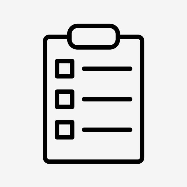 640x640 Vector List Icon, Checklist, Document, Png And Vector