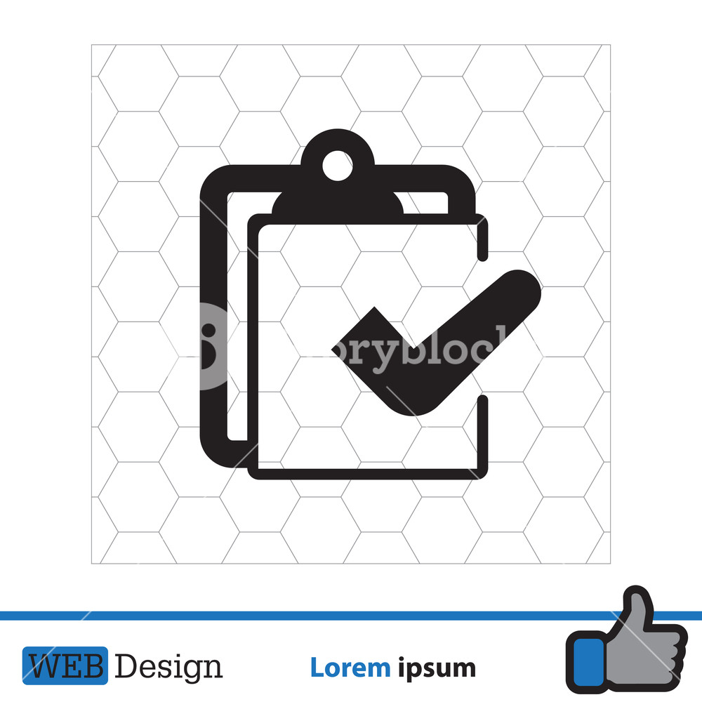 1000x1000 Checklist Icon, Vector Illustration Royalty Free Stock Image