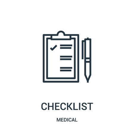 450x450 Checklist Icon Vector From Medical Collection Thin Line Checklist