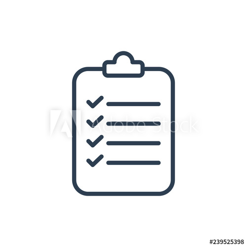 500x500 Checklist Icon Vector One Of Set Web Icons Line Art