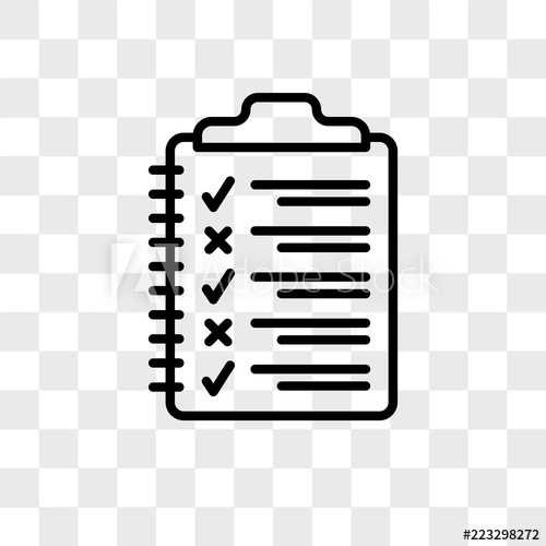 500x500 Checklist Vector Icon Isolated On Transparent Background