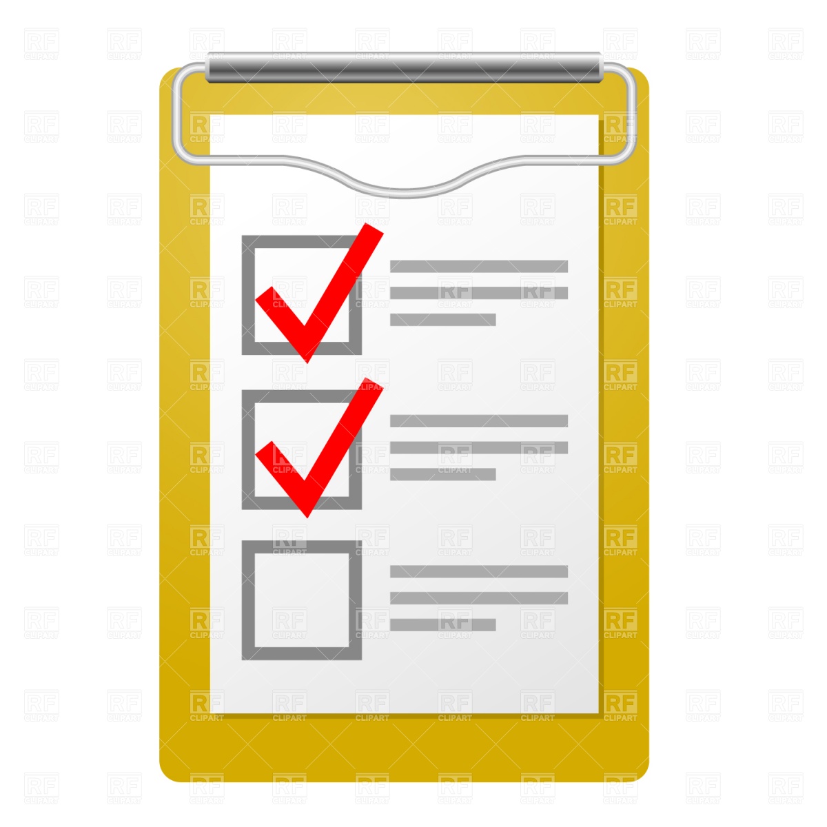 1200x1200 Clipboard With Checklist Vector Image Of Objects Prague