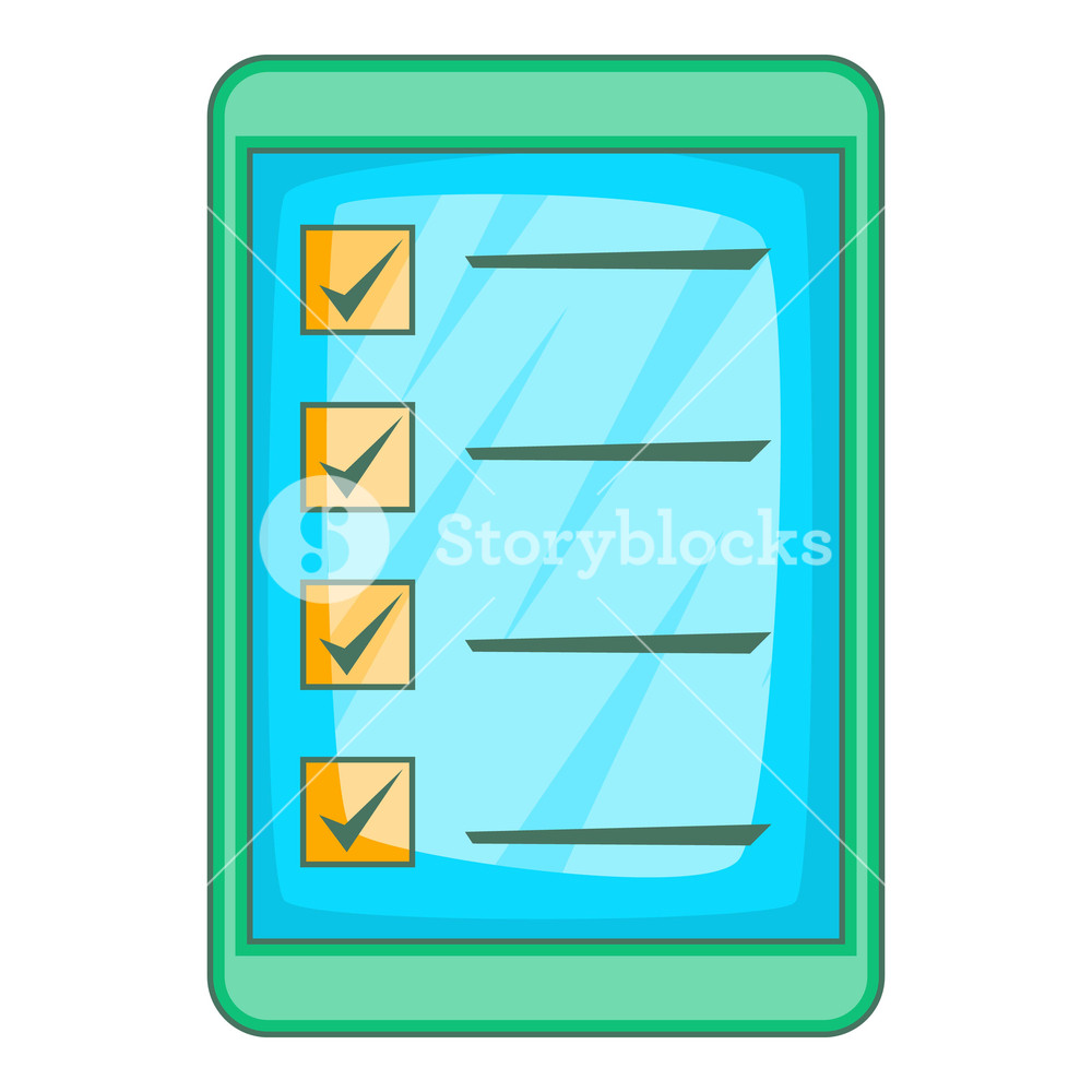 1000x1000 Digital Checklist Icon Cartoon Illustration Of Checklist Vector