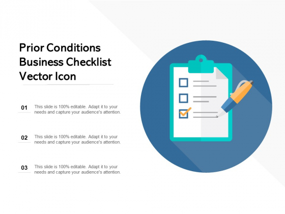 560x420 Prior Conditions Business Checklist Vector Icon Ppt Powerpoint