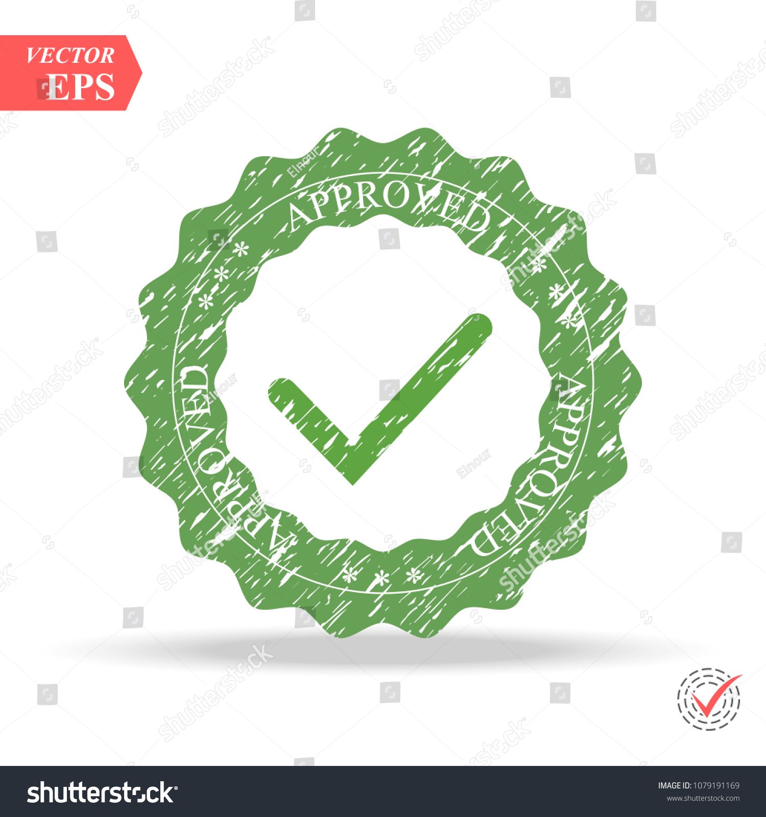 1500x1600 Tick Icon Vector Symbol, Green Checkmark Isolated On White