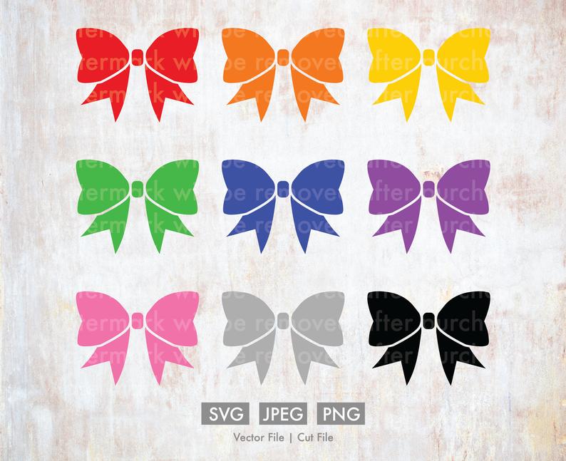 794x647 Cheer Bows Pack Vector Silhouette Cricut Png Etsy