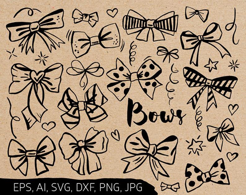 794x630 Bow Clipart Cheer Bow Bundle Bow Vector Bow Etsy