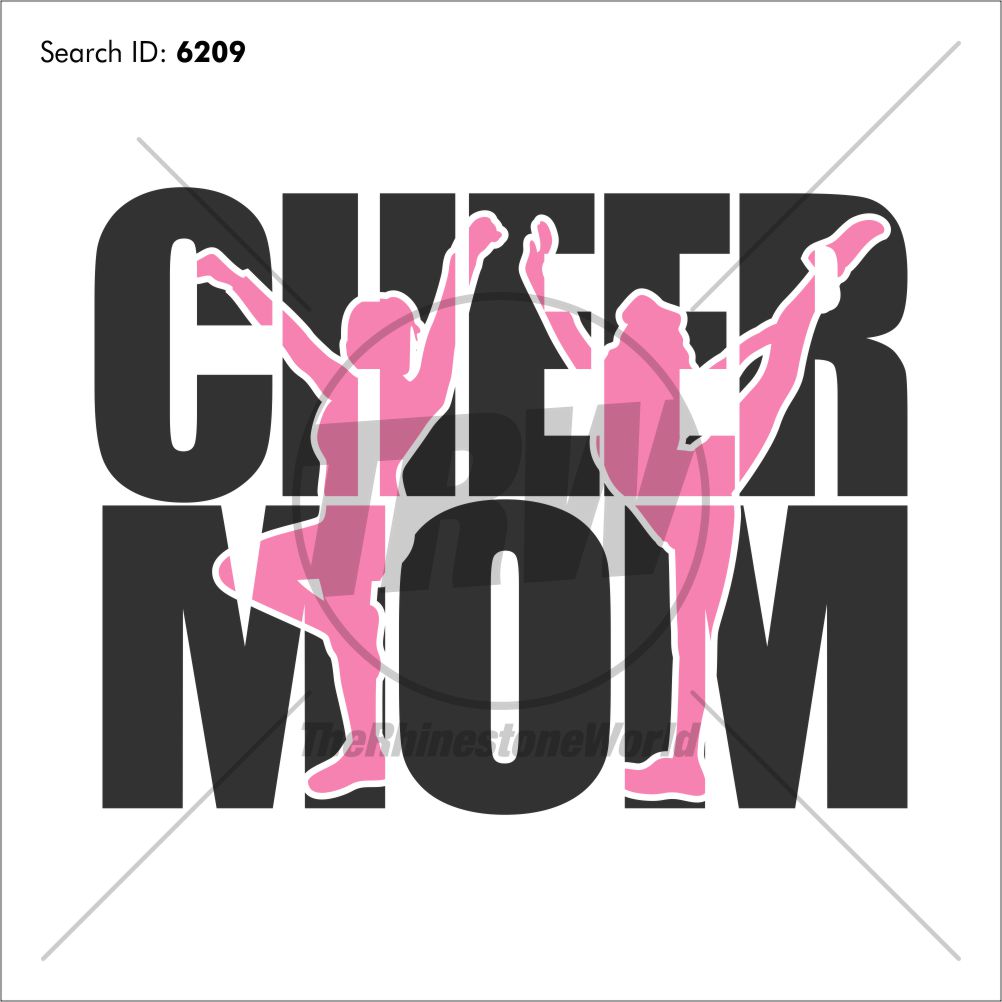 1002x1002 Cheer Mom Knockout Vector Design
