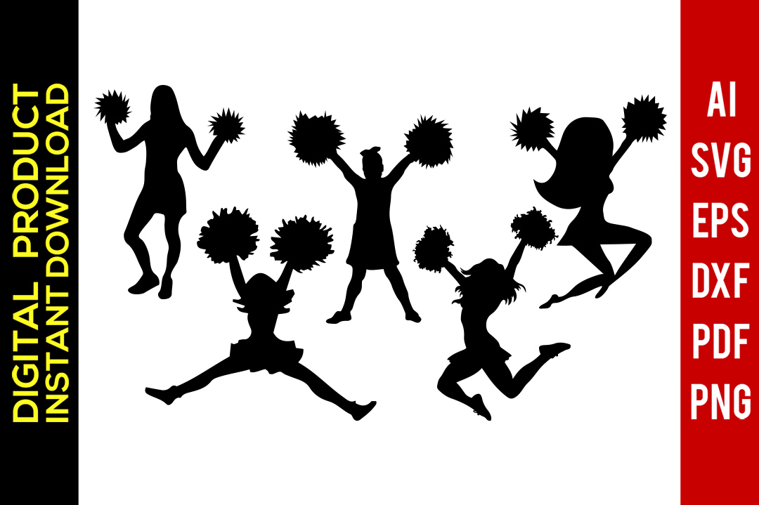 1080x719 Cheer Cheer Silhouette Cheer Mom Vector Clipart