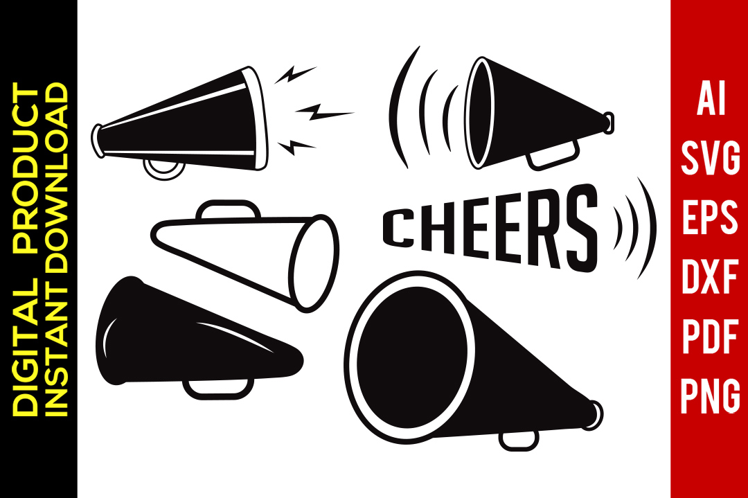 1080x719 Cheer Megaphone Cheer Megaphone Cheer Silhouette