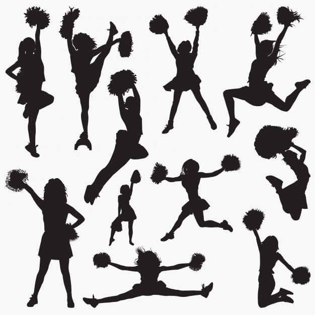626x626 Cheerleader Silhouette Vector Premium Download