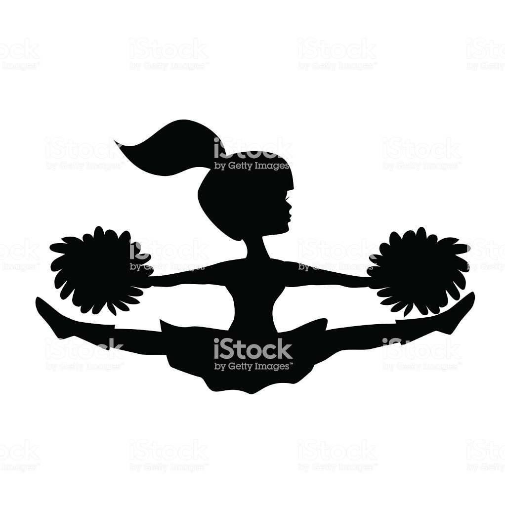 1022x1024 Collection Of 'cheerleader Silhouette Vector' Download More Than