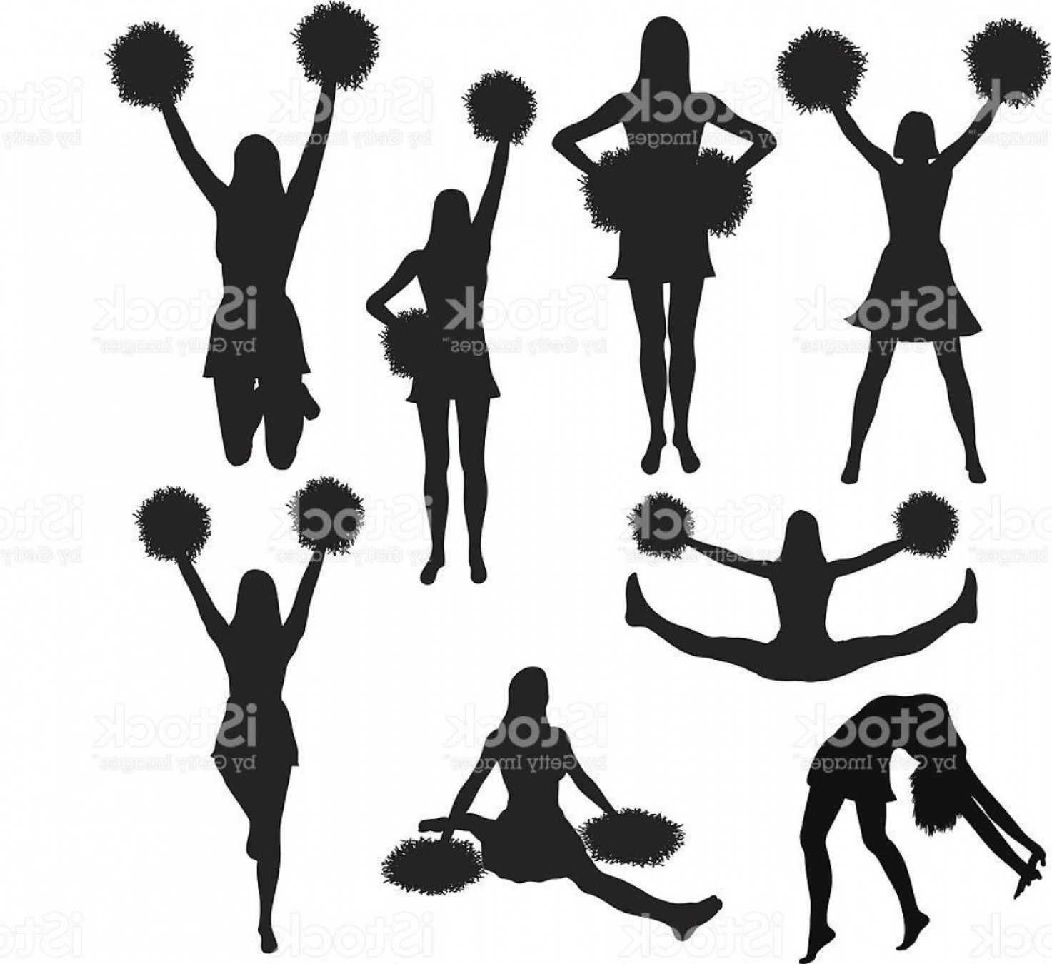 1473x1350 Top Cheerleading Silhouette Collection Vector Image Newwaysys