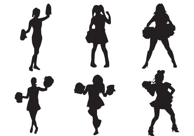 632x442 Cheerleader Silhouette Vectors Free Vector Download Cannypic