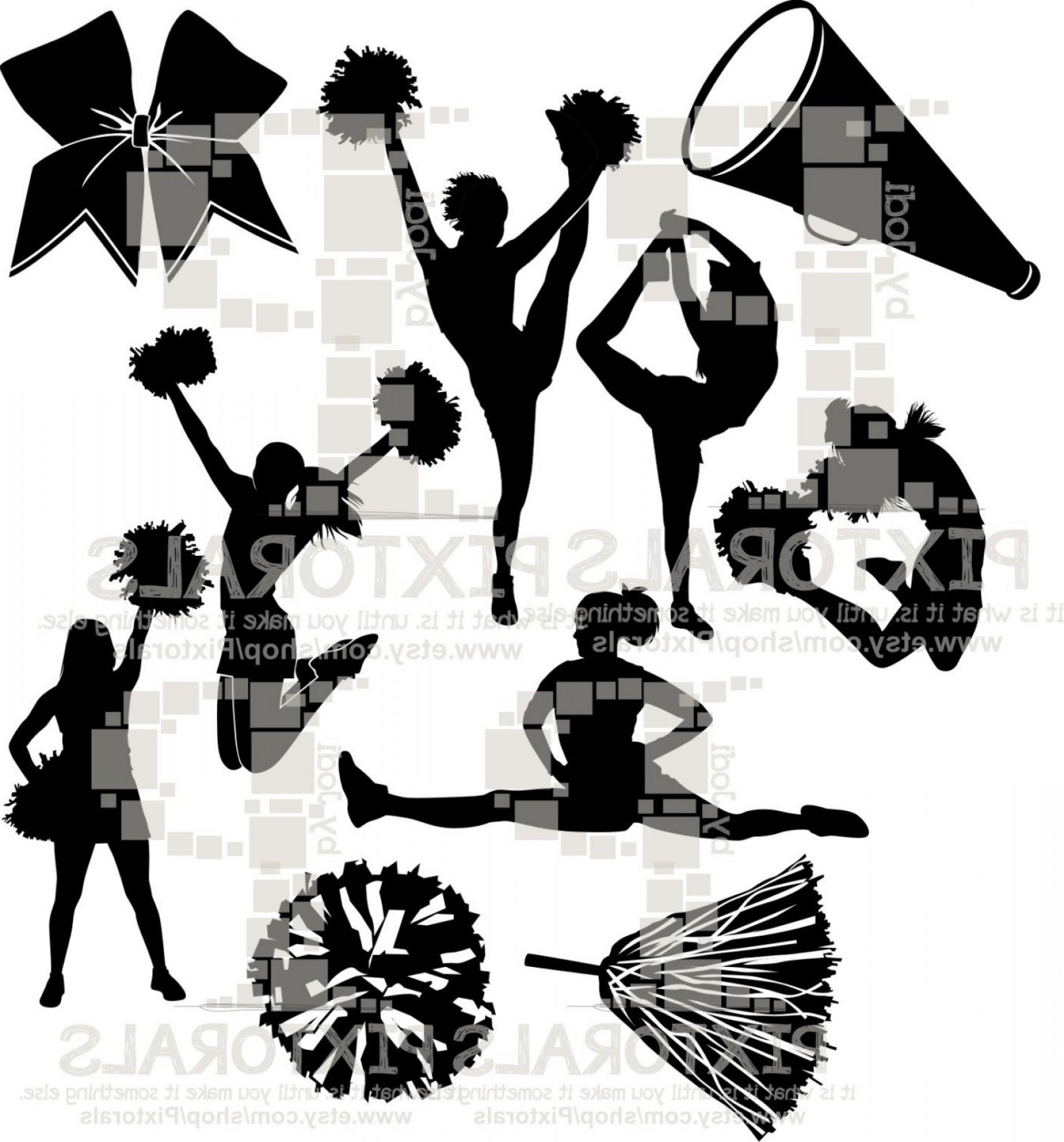 1676x1800 Cheerleading Silhouettes Line Art Hoodamathrun