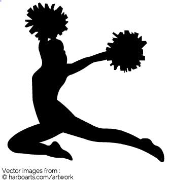 335x355 Download Cheerleader Silhouette
