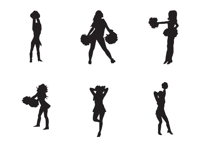 700x490 Free Vector Cheerleader Silhouette Free Vectors Ui Download