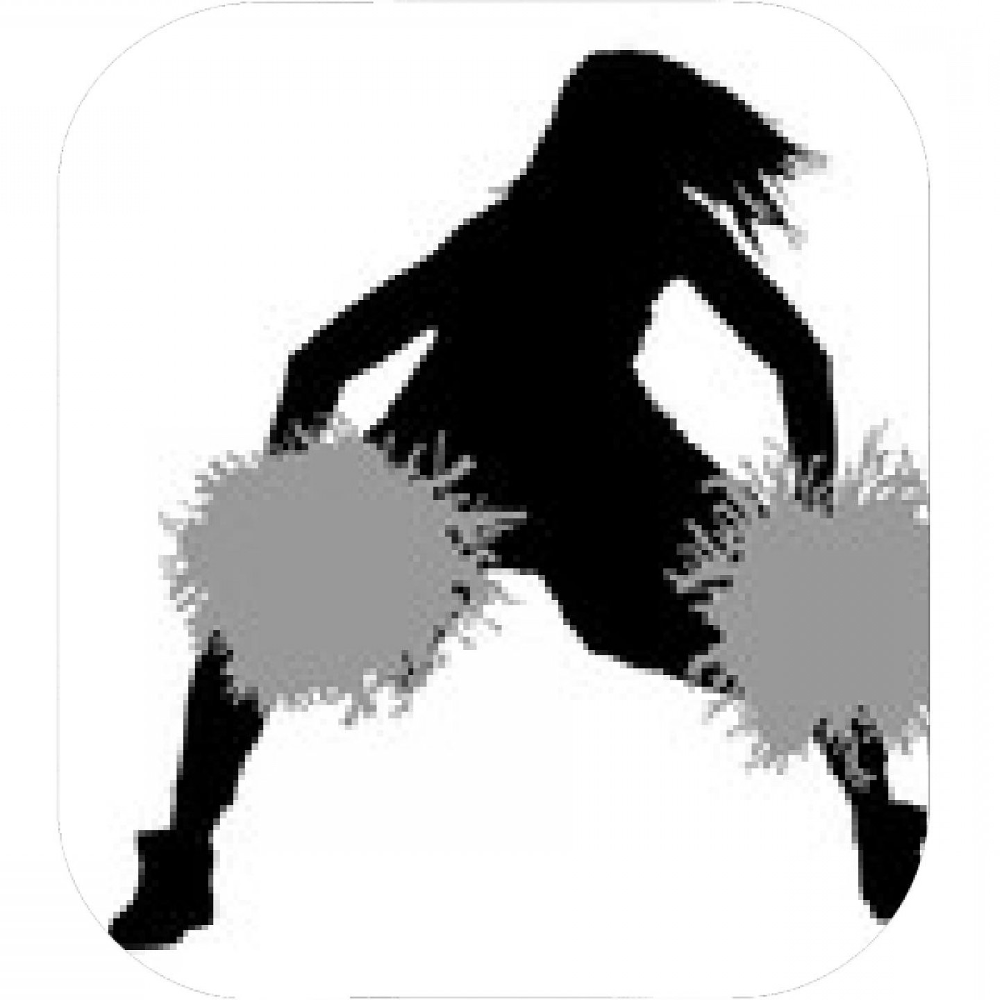 1440x1440 Girls Cheerleading Dancer With Pompoms Silhouette Vector