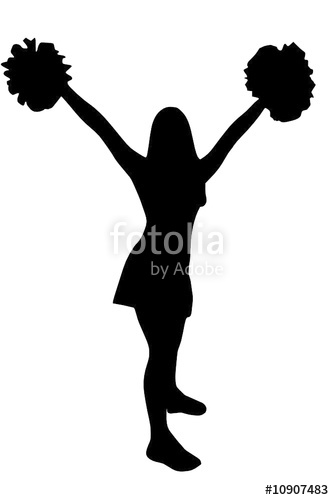 334x500 Isolated Cheerleader Silhouette Stock Image And Royalty Free