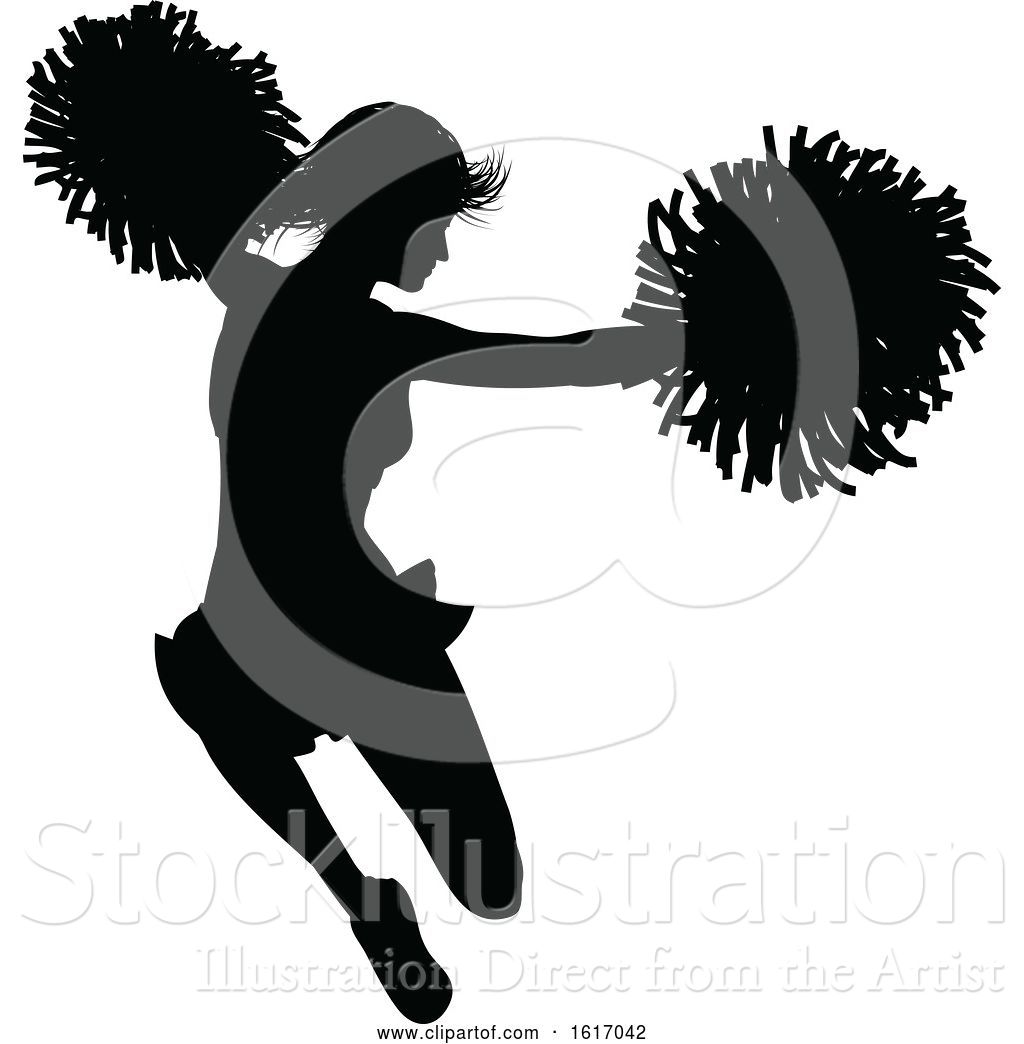 1024x1044 Vector Illustration Of Cheerleader Silhouette