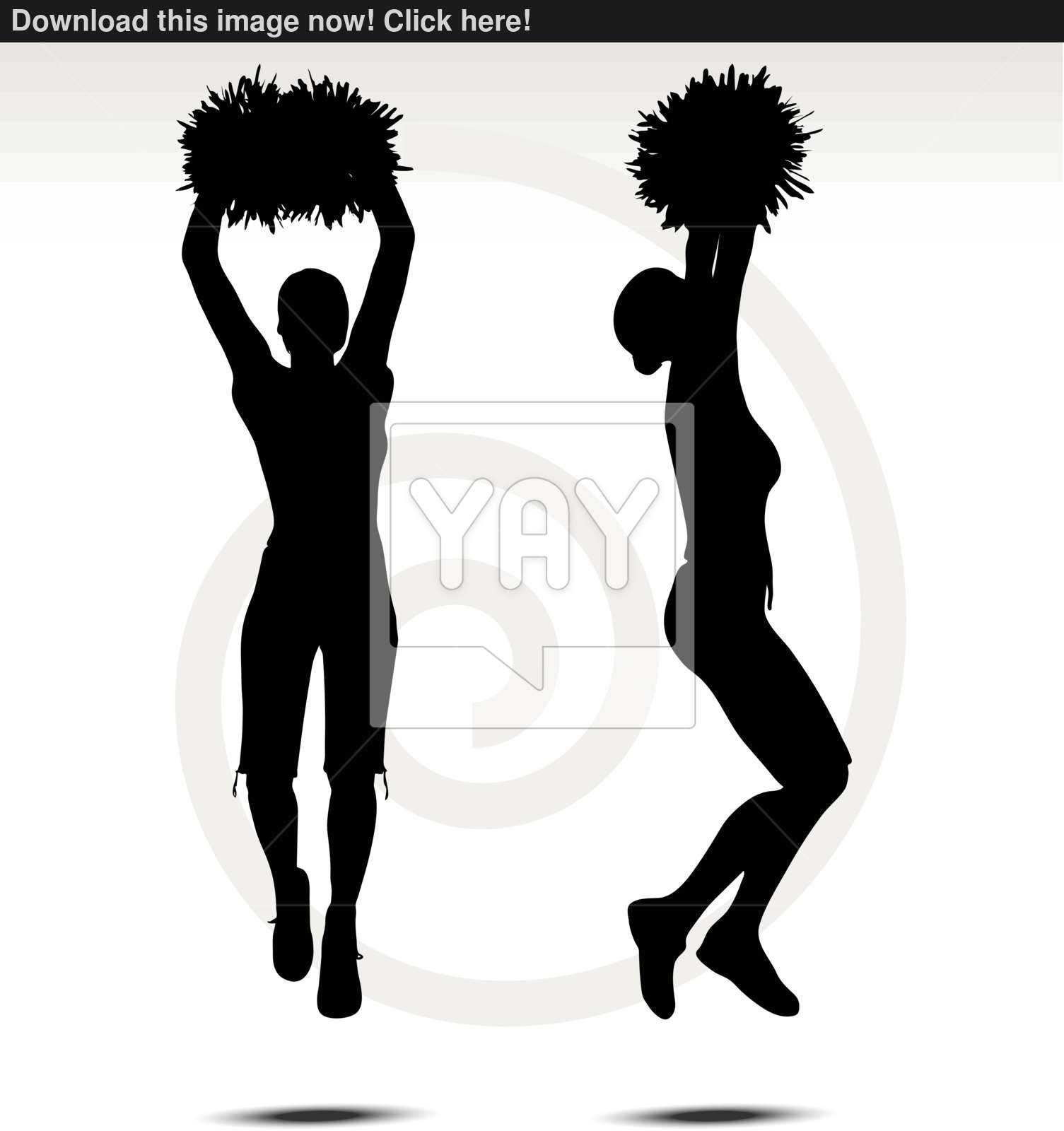 1505x1600 Funky Cheerleader Silhouette Vector