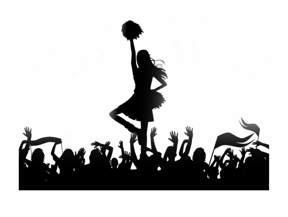 Cheerleader Silhouette Vector at Vectorified.com | Collection of ...