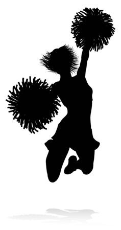 237x450 Cheerleader Silhouette Royalty Free Vector Graphics