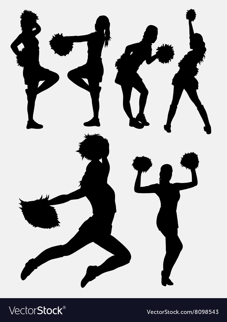 Download Cheerleader Silhouette Vector Free at Vectorified.com | Collection of Cheerleader Silhouette ...