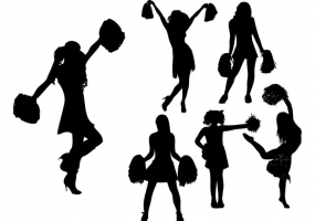 285x200 Designers Social Media Cheerleading Silhouettes Free