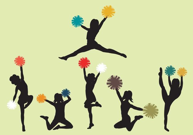 632x442 Set Of Cheerleader Silhouette Vectors Free Vector Download