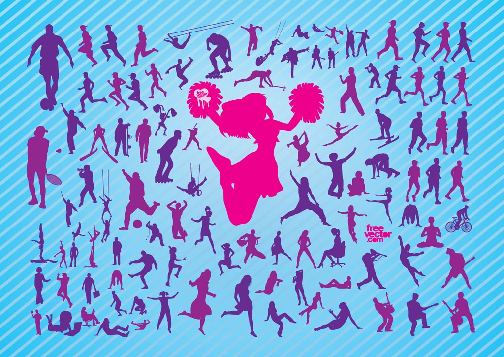 1024x725 Vector People Silhouettes Vector Art Graphics