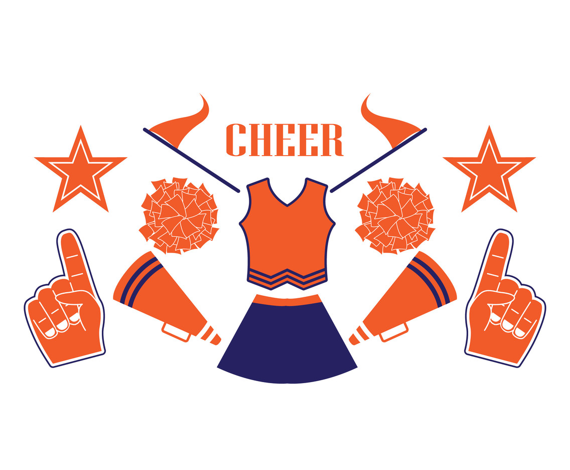 1136x936 Free Collection Of Orange Clipart Cheerleader Download