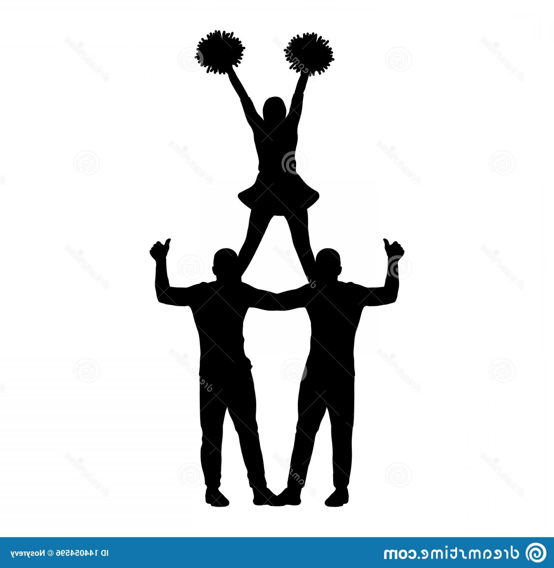 1920x1968 Pyramid People Cheerleaders Men Girl Silhouette Isolated Vector